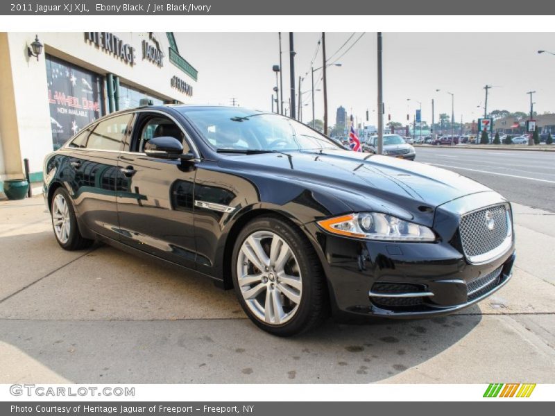 Ebony Black / Jet Black/Ivory 2011 Jaguar XJ XJL
