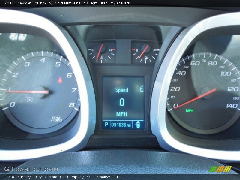 Gold Mist Metallic / Light Titanium/Jet Black 2012 Chevrolet Equinox LS