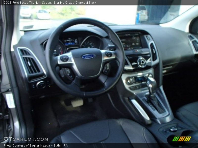Sterling Gray / Charcoal Black 2013 Ford Focus Titanium Sedan