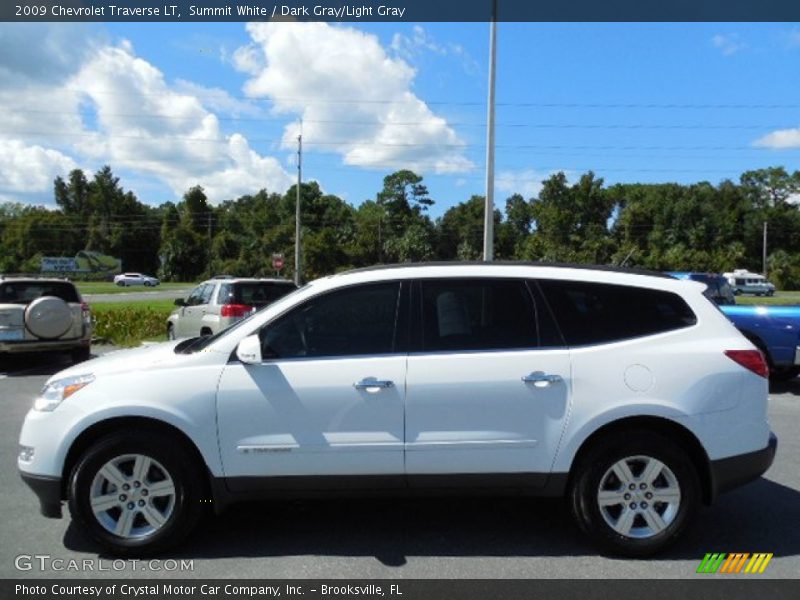 Summit White / Dark Gray/Light Gray 2009 Chevrolet Traverse LT