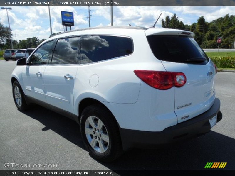 Summit White / Dark Gray/Light Gray 2009 Chevrolet Traverse LT