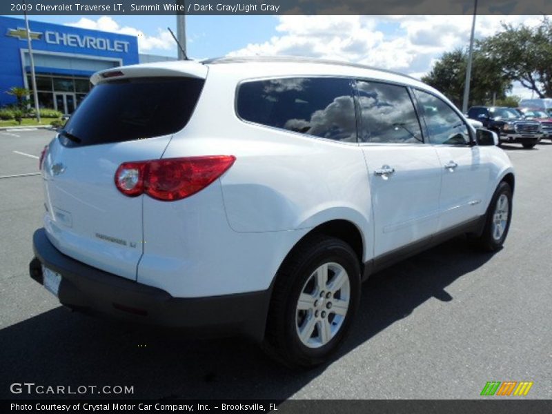 Summit White / Dark Gray/Light Gray 2009 Chevrolet Traverse LT