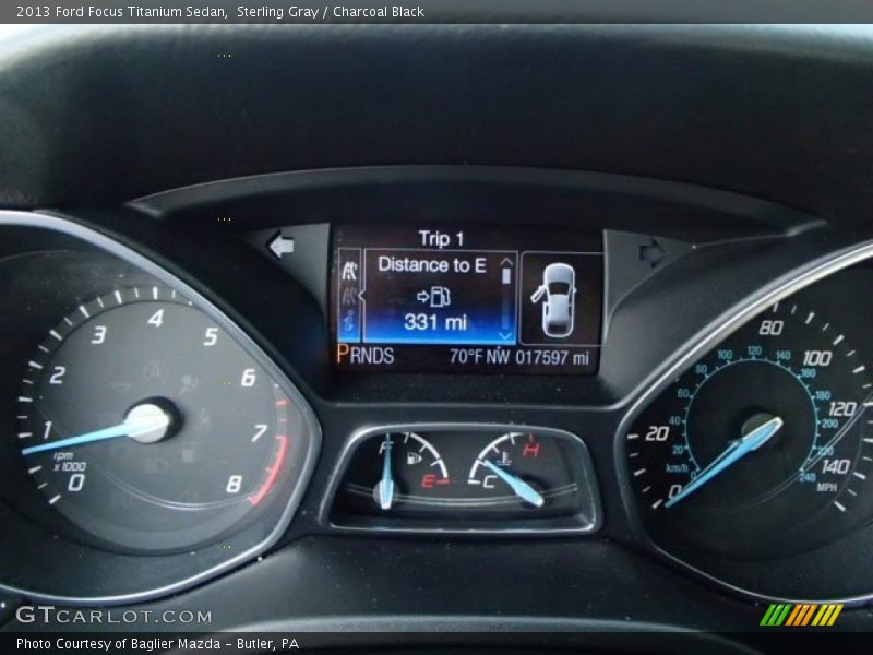 Sterling Gray / Charcoal Black 2013 Ford Focus Titanium Sedan