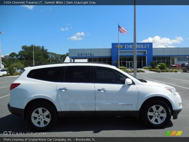 Summit White / Dark Gray/Light Gray 2009 Chevrolet Traverse LT