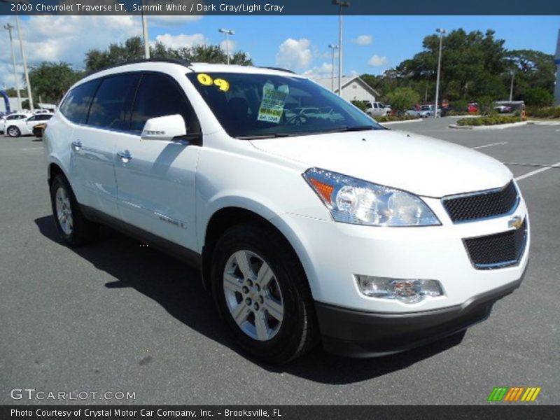 Summit White / Dark Gray/Light Gray 2009 Chevrolet Traverse LT
