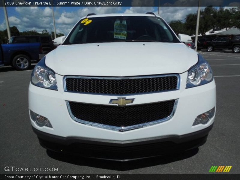 Summit White / Dark Gray/Light Gray 2009 Chevrolet Traverse LT