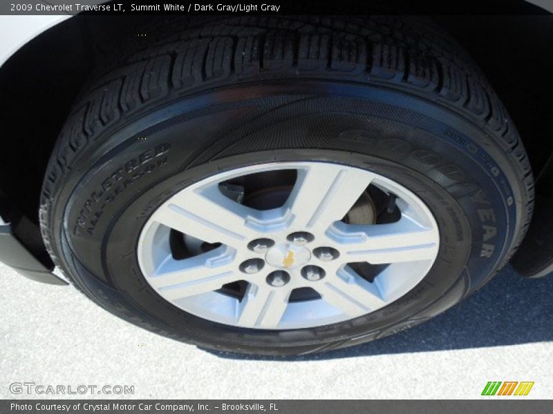 Summit White / Dark Gray/Light Gray 2009 Chevrolet Traverse LT