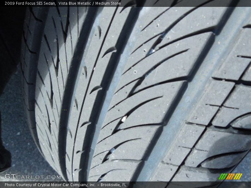 Vista Blue Metallic / Medium Stone 2009 Ford Focus SES Sedan