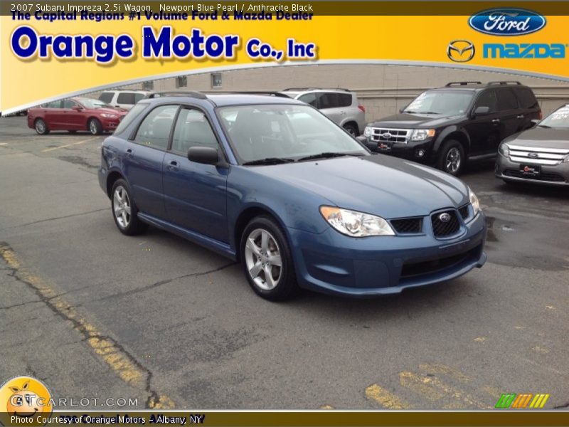 Newport Blue Pearl / Anthracite Black 2007 Subaru Impreza 2.5i Wagon