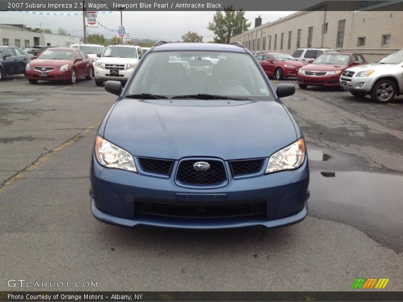 Newport Blue Pearl / Anthracite Black 2007 Subaru Impreza 2.5i Wagon