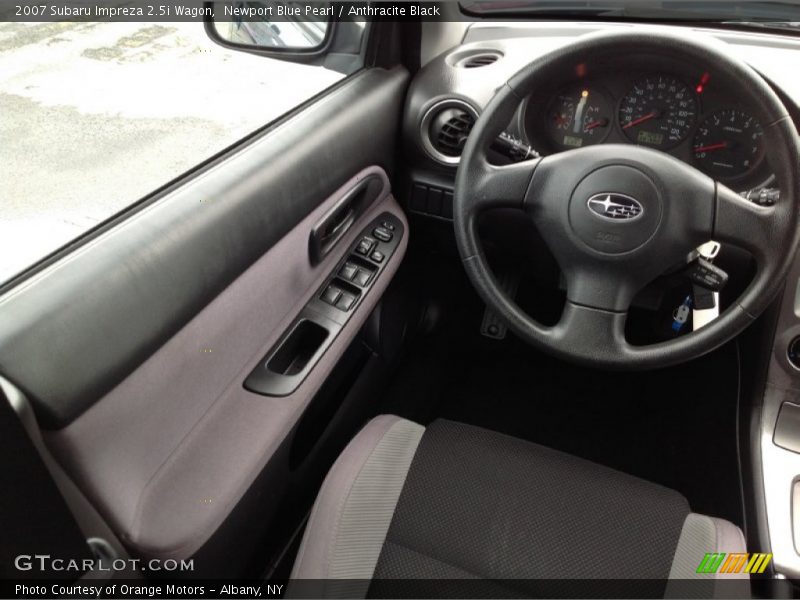 Newport Blue Pearl / Anthracite Black 2007 Subaru Impreza 2.5i Wagon