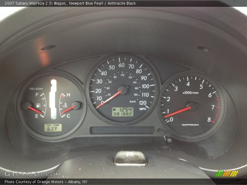 Newport Blue Pearl / Anthracite Black 2007 Subaru Impreza 2.5i Wagon
