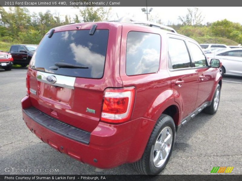 Sangria Red Metallic / Camel 2011 Ford Escape Limited V6 4WD
