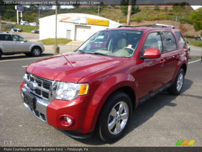 Sangria Red Metallic / Camel 2011 Ford Escape Limited V6 4WD