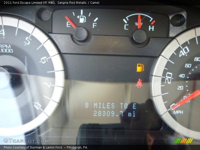 Sangria Red Metallic / Camel 2011 Ford Escape Limited V6 4WD