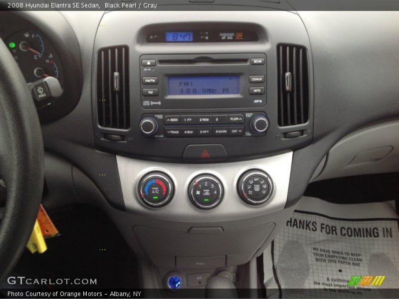 Black Pearl / Gray 2008 Hyundai Elantra SE Sedan