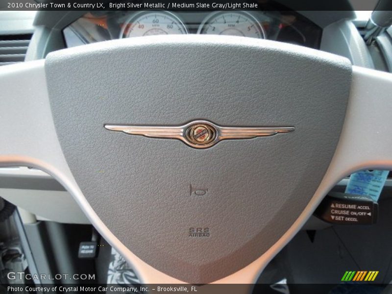 Bright Silver Metallic / Medium Slate Gray/Light Shale 2010 Chrysler Town & Country LX