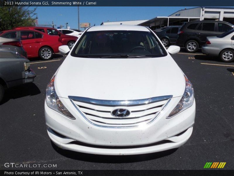 Shimmering White / Camel 2013 Hyundai Sonata GLS