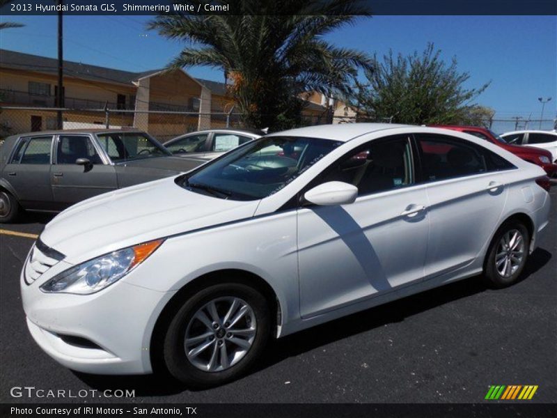 Shimmering White / Camel 2013 Hyundai Sonata GLS