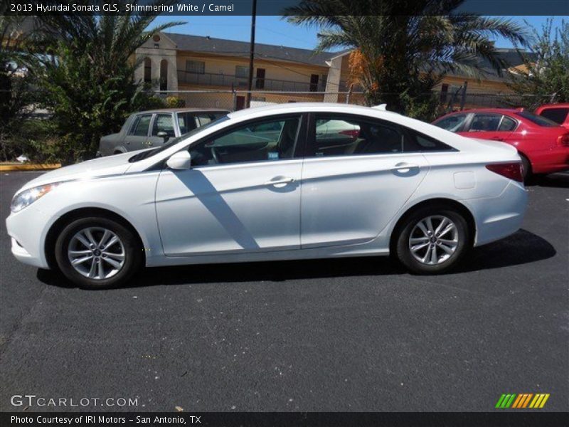Shimmering White / Camel 2013 Hyundai Sonata GLS