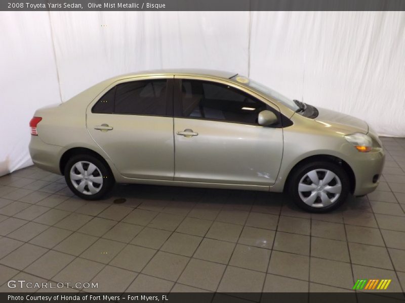 Olive Mist Metallic / Bisque 2008 Toyota Yaris Sedan