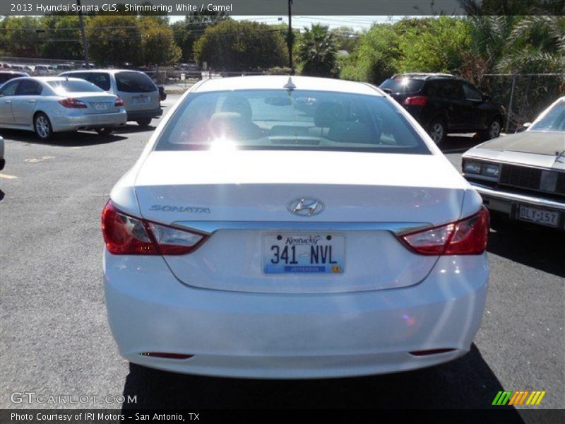 Shimmering White / Camel 2013 Hyundai Sonata GLS