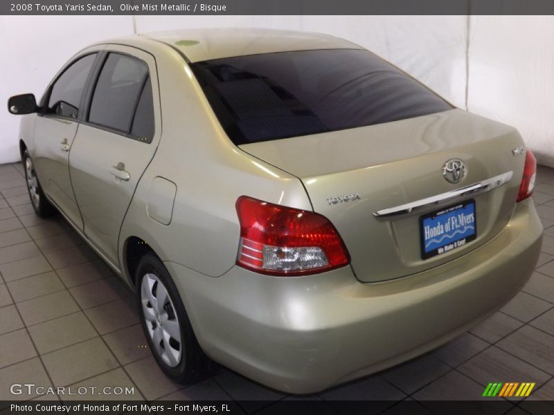 Olive Mist Metallic / Bisque 2008 Toyota Yaris Sedan