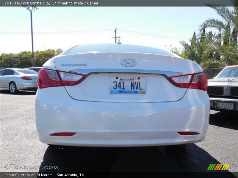 Shimmering White / Camel 2013 Hyundai Sonata GLS