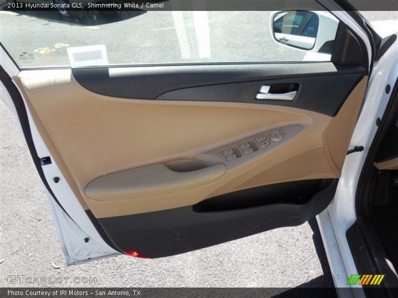 Shimmering White / Camel 2013 Hyundai Sonata GLS