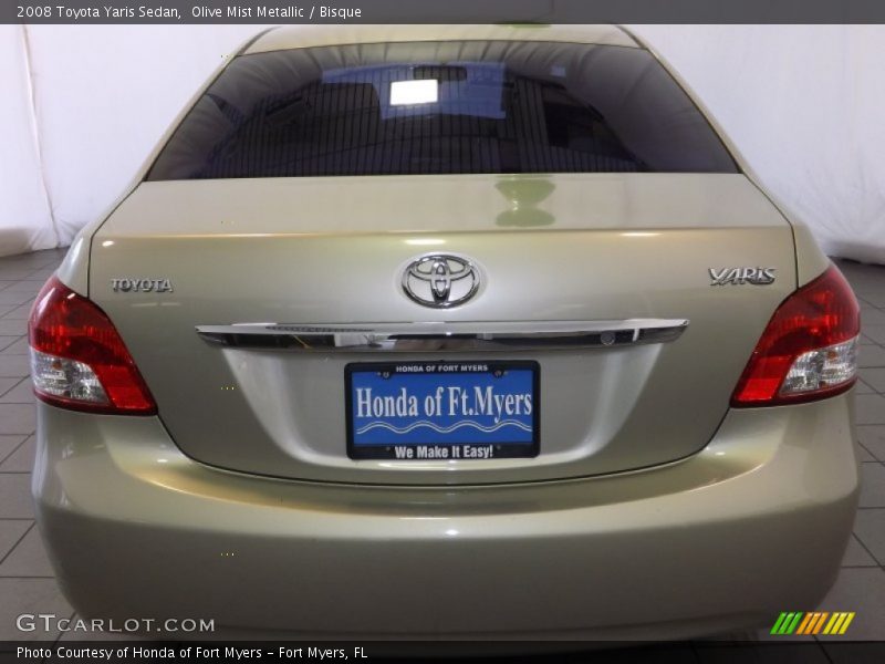 Olive Mist Metallic / Bisque 2008 Toyota Yaris Sedan