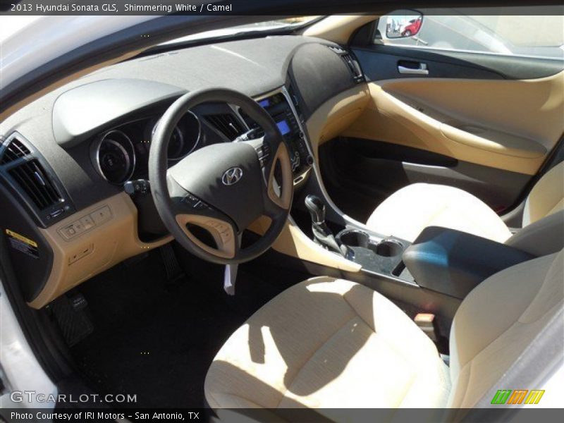 Shimmering White / Camel 2013 Hyundai Sonata GLS