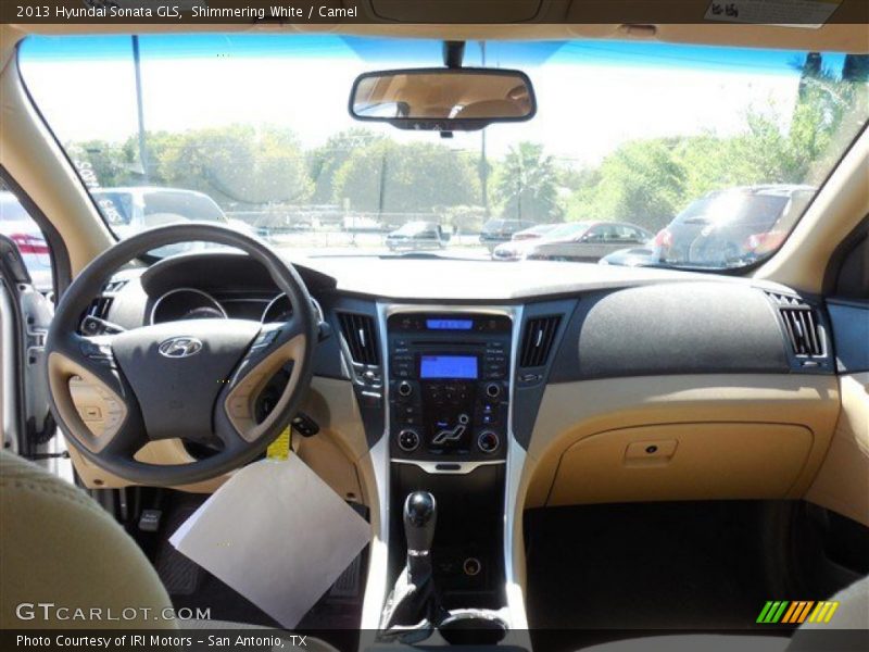 Shimmering White / Camel 2013 Hyundai Sonata GLS