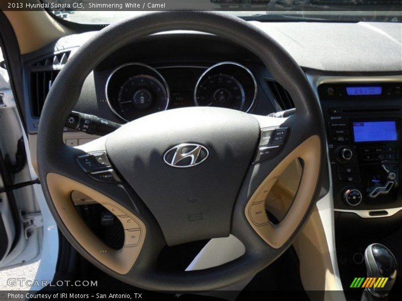 Shimmering White / Camel 2013 Hyundai Sonata GLS