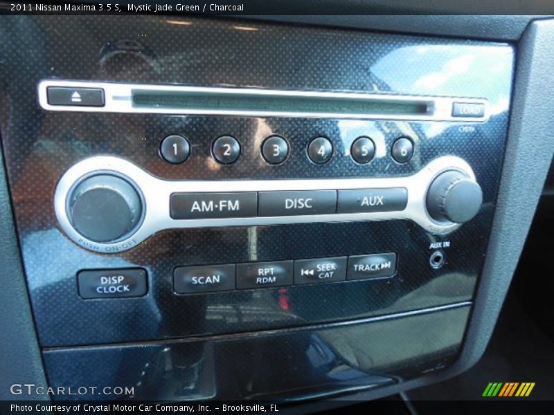 Mystic Jade Green / Charcoal 2011 Nissan Maxima 3.5 S