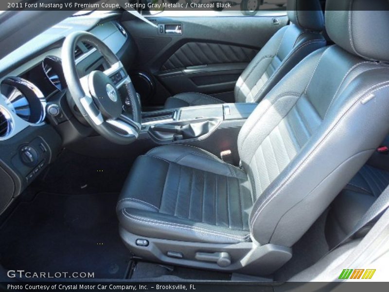 Sterling Gray Metallic / Charcoal Black 2011 Ford Mustang V6 Premium Coupe