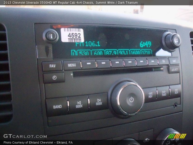 Summit White / Dark Titanium 2013 Chevrolet Silverado 3500HD WT Regular Cab 4x4 Chassis