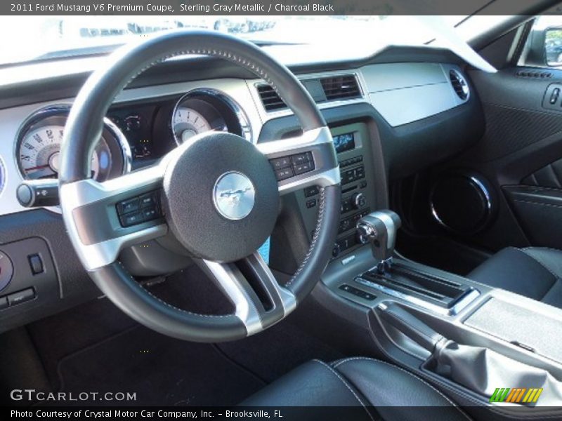Sterling Gray Metallic / Charcoal Black 2011 Ford Mustang V6 Premium Coupe