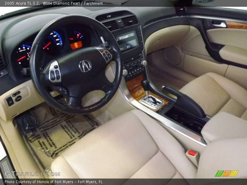 White Diamond Pearl / Parchment 2005 Acura TL 3.2