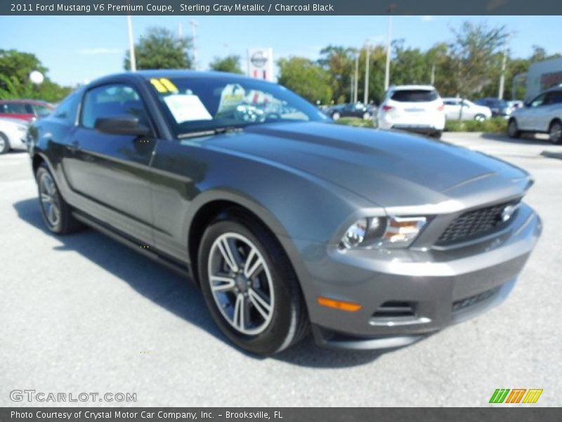 Sterling Gray Metallic / Charcoal Black 2011 Ford Mustang V6 Premium Coupe