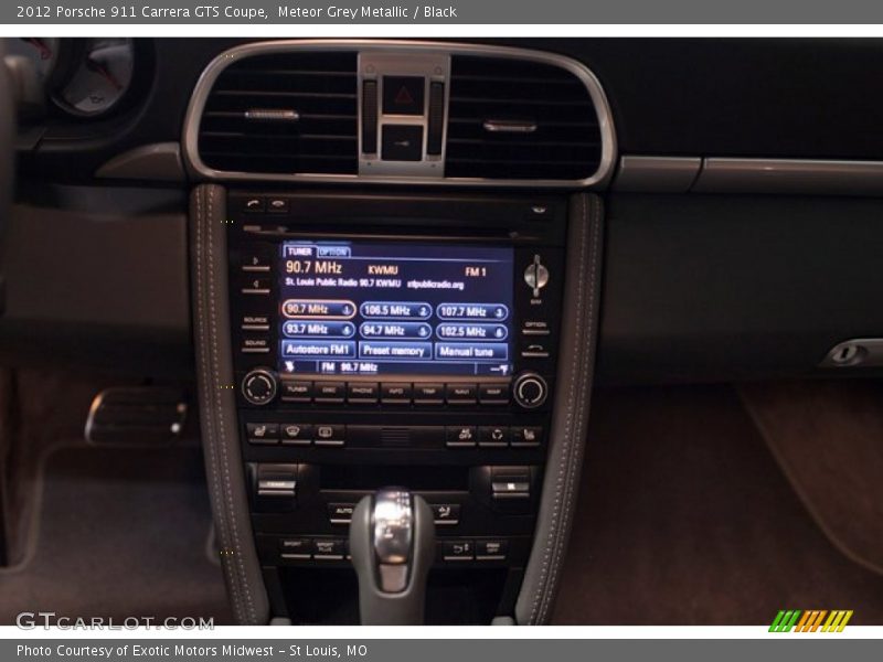 Meteor Grey Metallic / Black 2012 Porsche 911 Carrera GTS Coupe