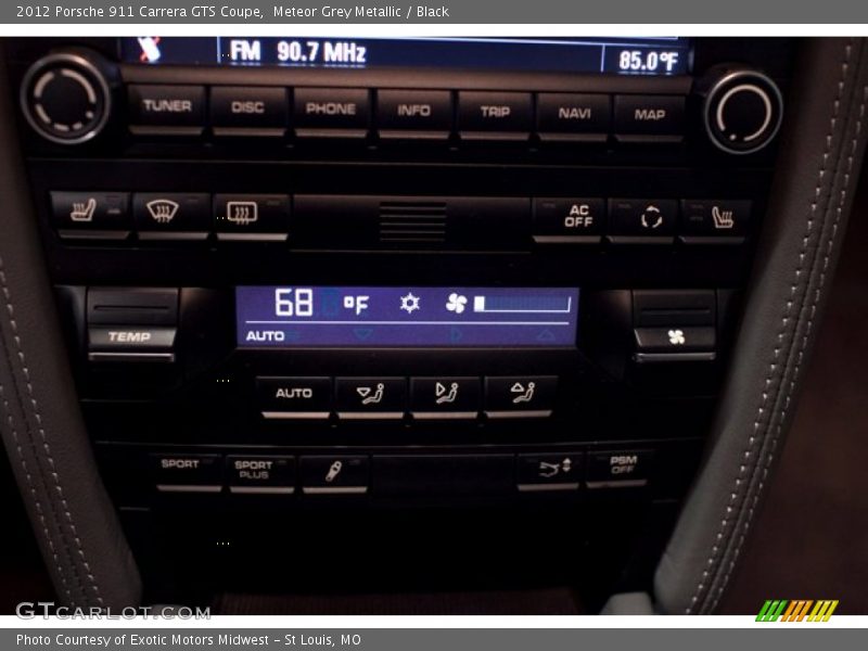 Meteor Grey Metallic / Black 2012 Porsche 911 Carrera GTS Coupe