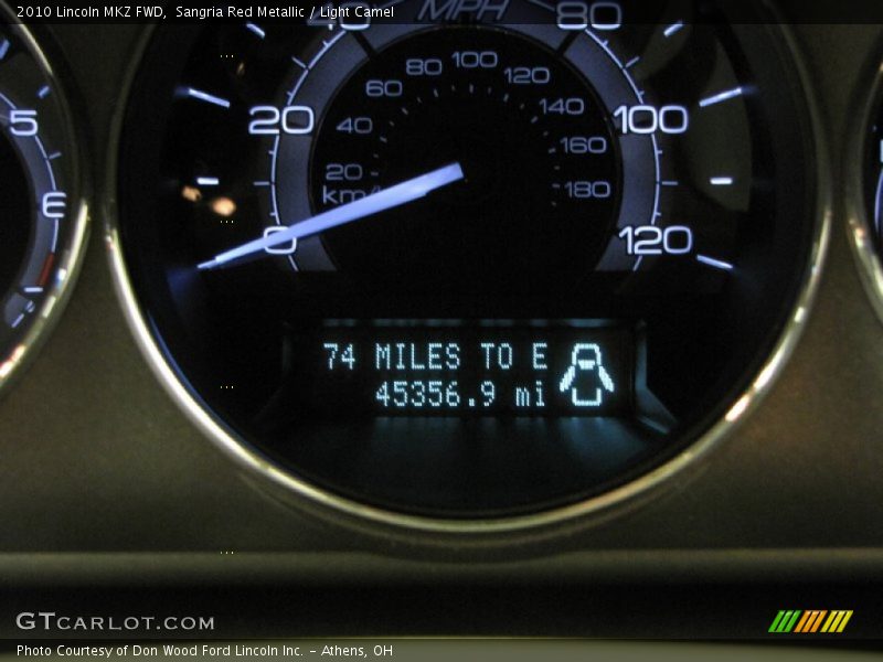 Sangria Red Metallic / Light Camel 2010 Lincoln MKZ FWD