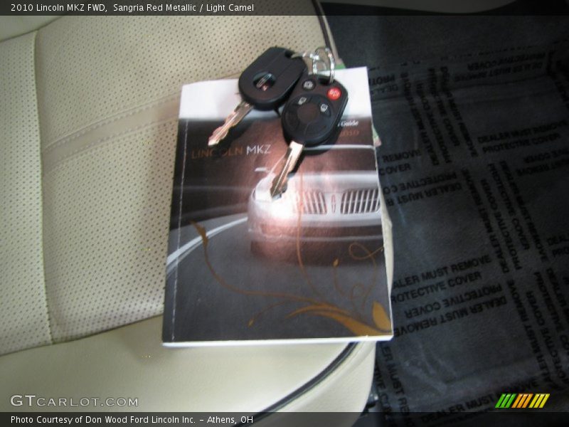 Sangria Red Metallic / Light Camel 2010 Lincoln MKZ FWD