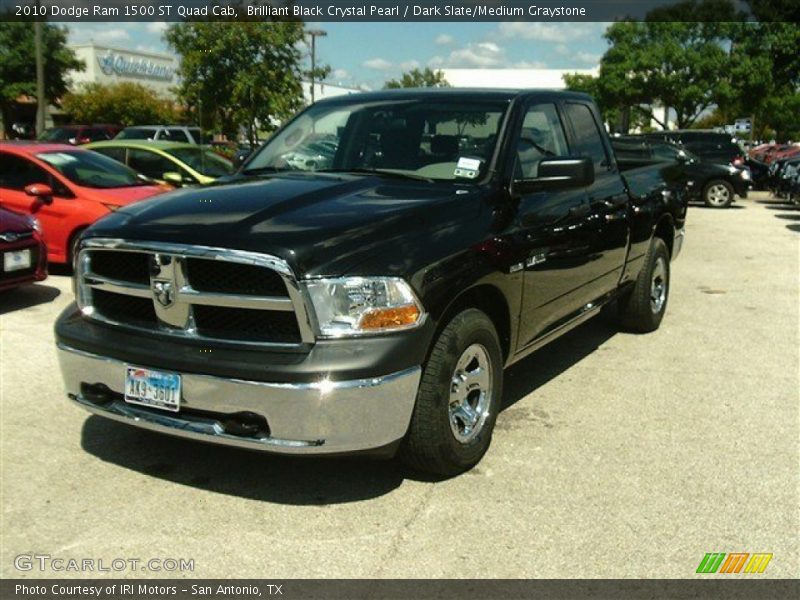 Brilliant Black Crystal Pearl / Dark Slate/Medium Graystone 2010 Dodge Ram 1500 ST Quad Cab