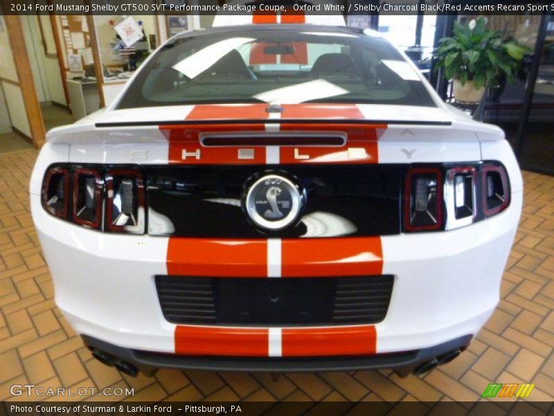 Oxford White / Shelby Charcoal Black/Red Accents Recaro Sport Seats 2014 Ford Mustang Shelby GT500 SVT Performance Package Coupe