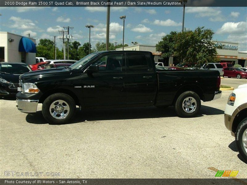 Brilliant Black Crystal Pearl / Dark Slate/Medium Graystone 2010 Dodge Ram 1500 ST Quad Cab