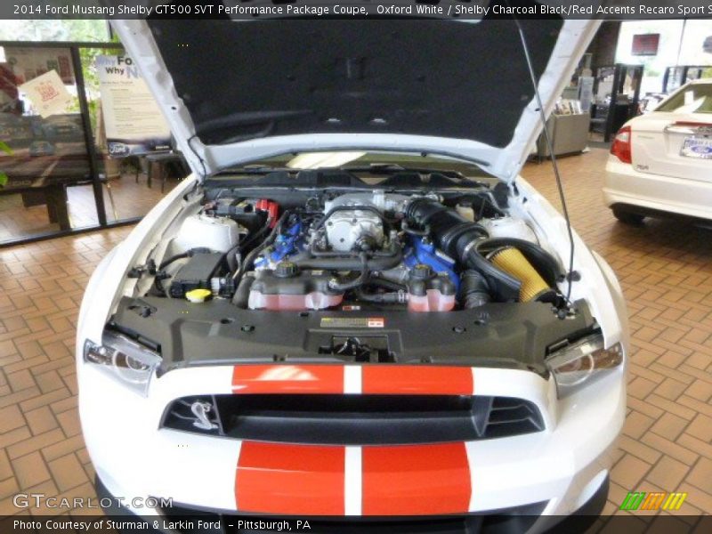 Oxford White / Shelby Charcoal Black/Red Accents Recaro Sport Seats 2014 Ford Mustang Shelby GT500 SVT Performance Package Coupe