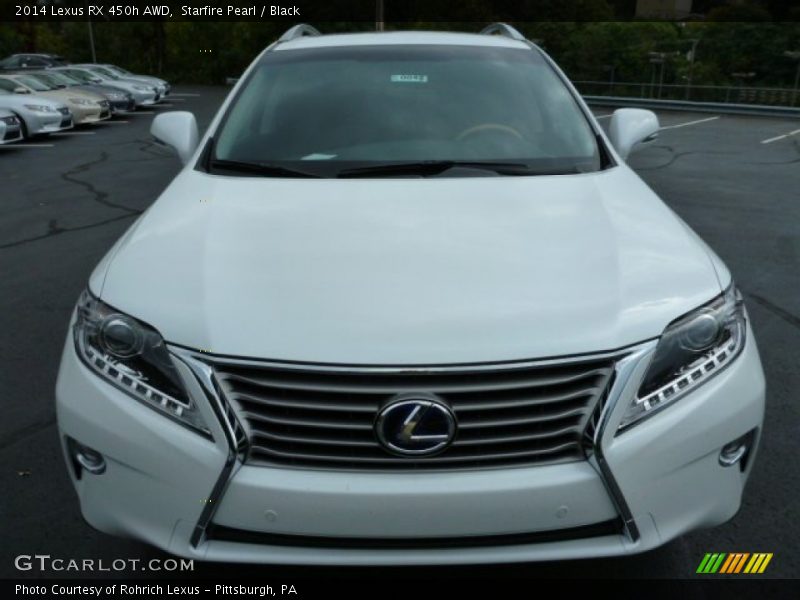 Starfire Pearl / Black 2014 Lexus RX 450h AWD