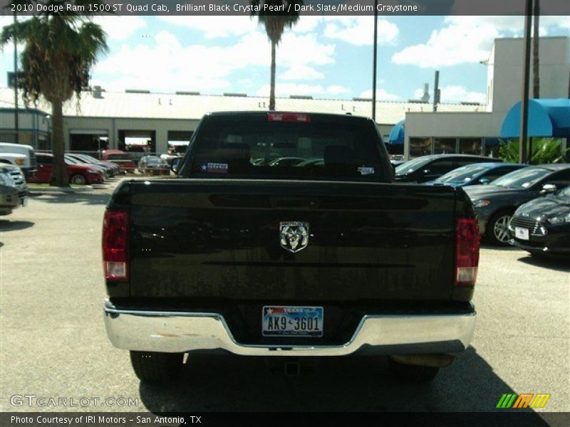 Brilliant Black Crystal Pearl / Dark Slate/Medium Graystone 2010 Dodge Ram 1500 ST Quad Cab
