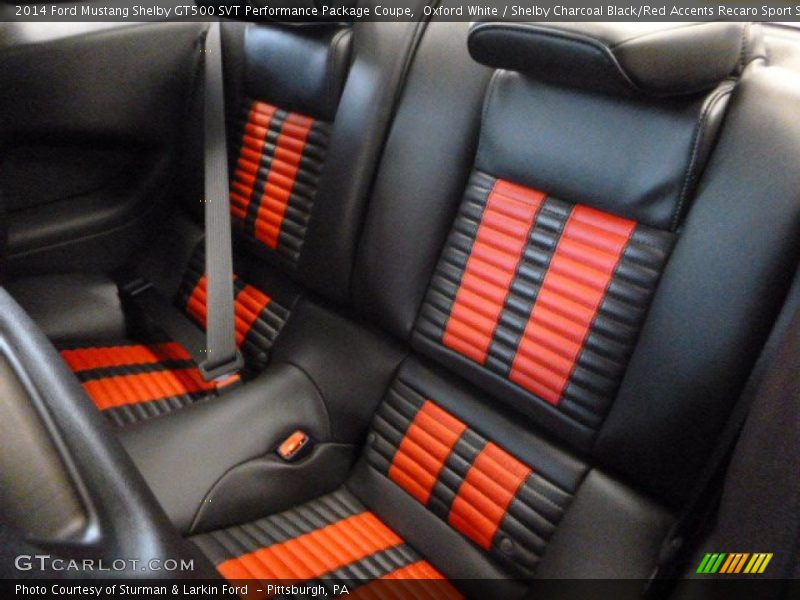 Oxford White / Shelby Charcoal Black/Red Accents Recaro Sport Seats 2014 Ford Mustang Shelby GT500 SVT Performance Package Coupe